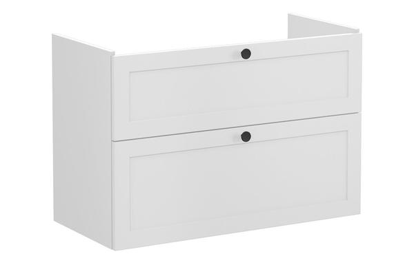 VitrA Root Classic 100cm 2 Drawer Washbasin Unit - Matt Light Grey